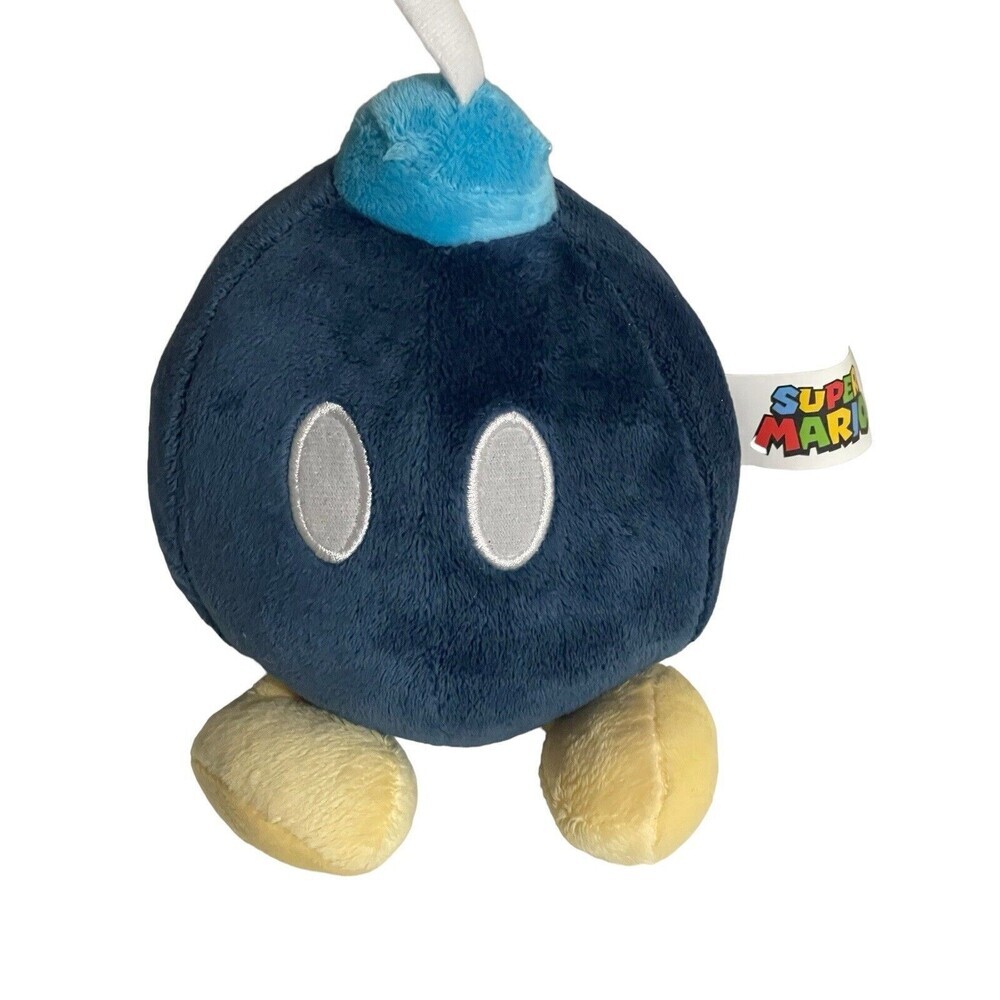 Nintendo 2017 Super Mario Bob-Omb Bomb Plush Stuffed Animal Little Buddy 5.5"